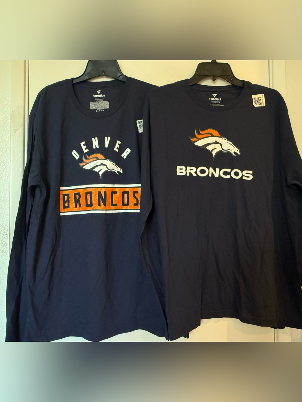 Denver Broncos Long Sleeve TDenver Broncos Long Sleeve T-Shirts (2) Fanatics NFL